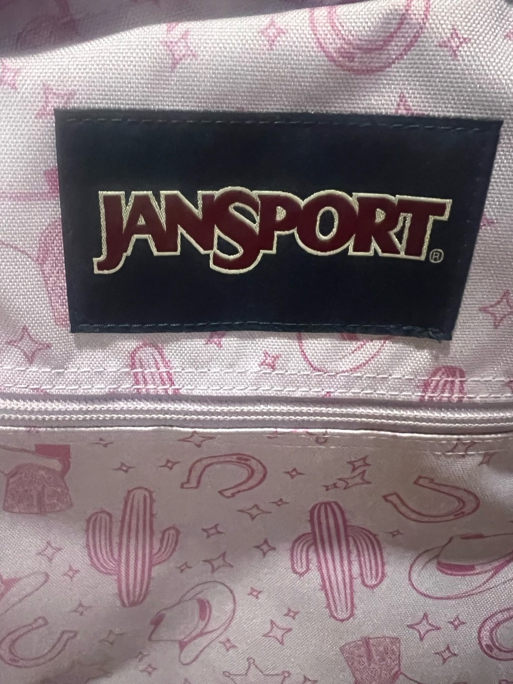 JanSport Lavender Patterned Backpack - Picture 10 of 16